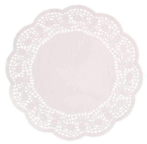White Paper Doilies – 12" Round Lace Design (12ct) | Decorative Placemats for Cakes, Trays, Weddings & Parties