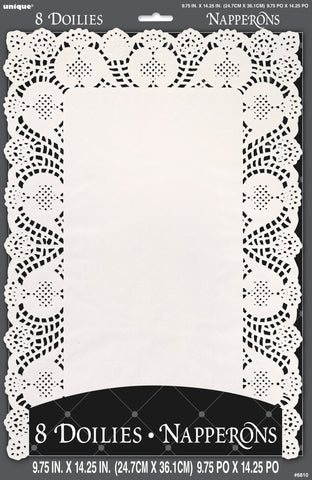 White Placemat Doilies  8ct