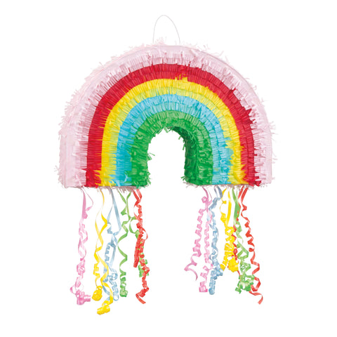 Rainbow drum pull pinata from Party Fair in Manahawkin, NJ displayed with bright colorful design for party decoration