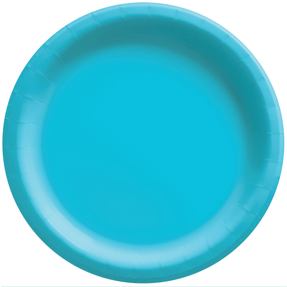 Caribbean Blue 10" Round Paper Plates, 50 count