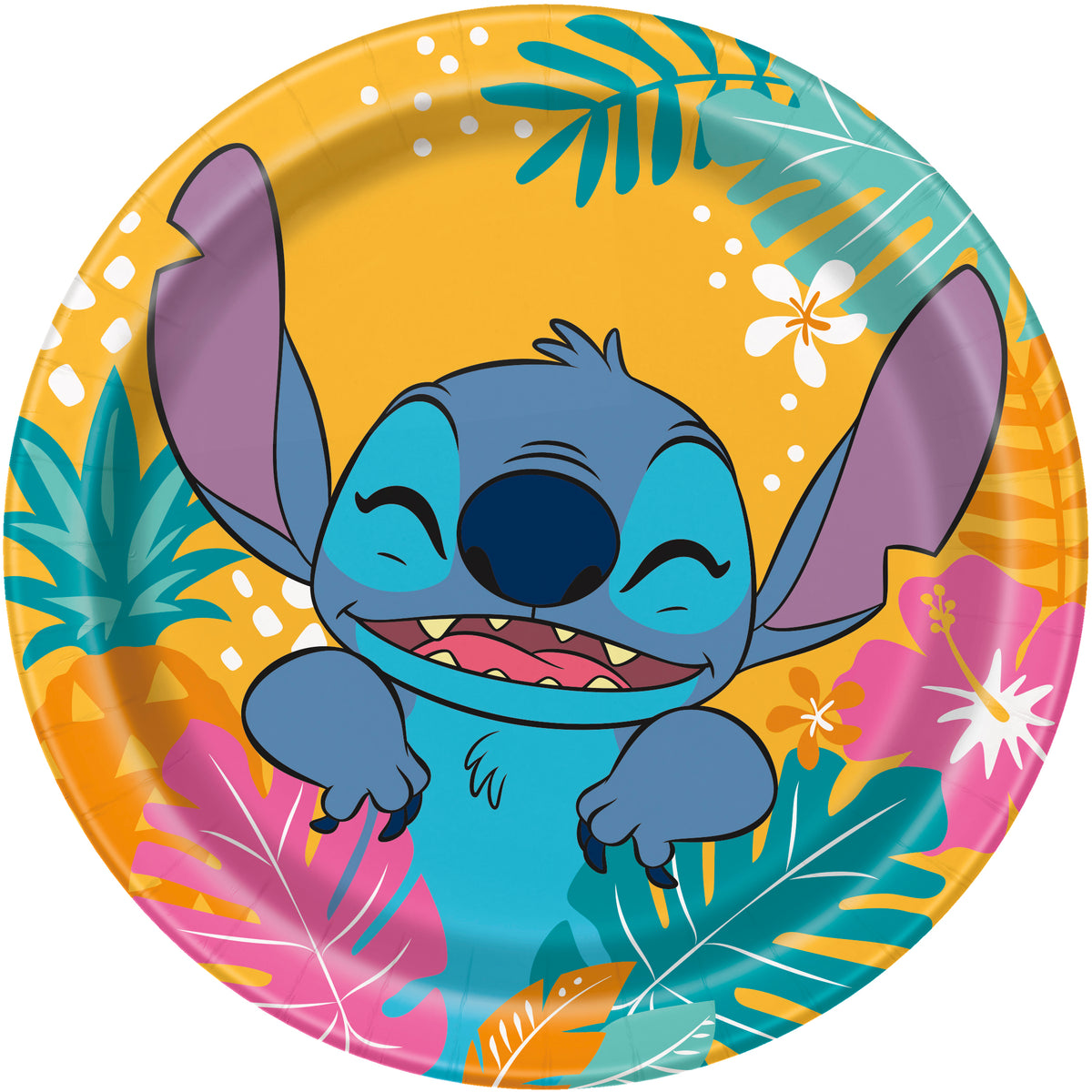 Disney Stitch Luau Round 7" Dessert Plates  8ct