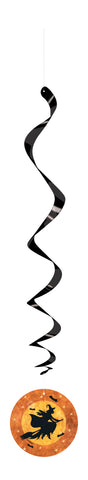 Full Moon Halloween Hanging Swirl Decorations  26” 3ct
