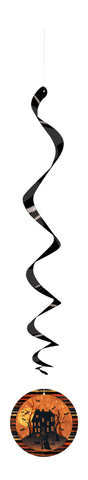 Full Moon Halloween Hanging Swirl Decorations  26” 3ct