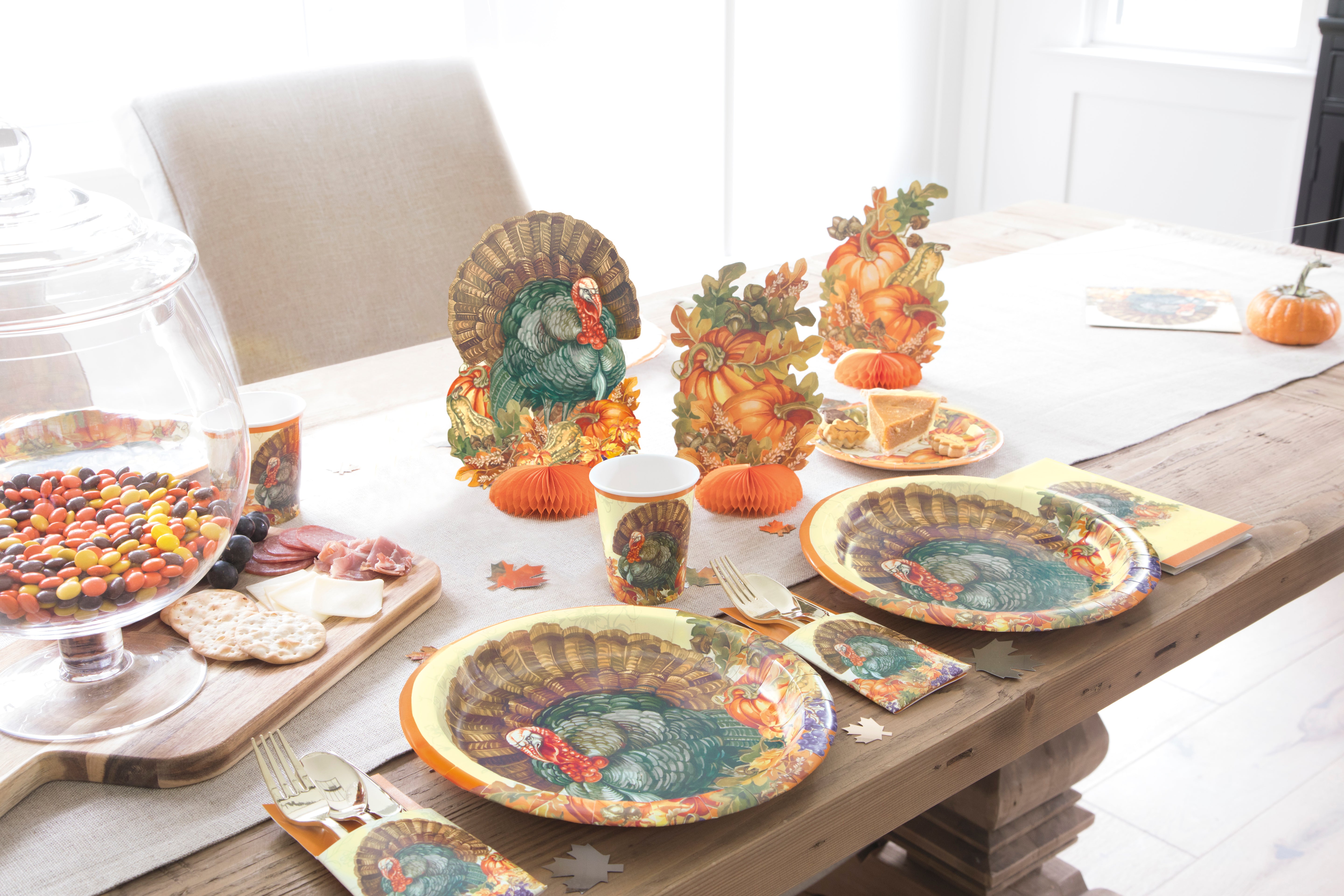 Traditional Thanksgiving Mini Honeycomb Centerpieces  3ct - Assorted