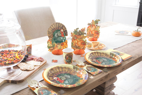 Traditional Thanksgiving Mini Honeycomb Centerpieces  3ct - Assorted