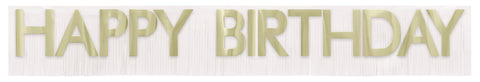 Happy Birthday Banner – Gold Foil Fringe Letters, 4.6 ft – Shiny Party Decoration for Birthday Celebrations