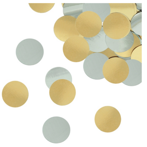 Foil Silver and Gold Confetti 2oz – New Year’s Eve Party Table Decoration