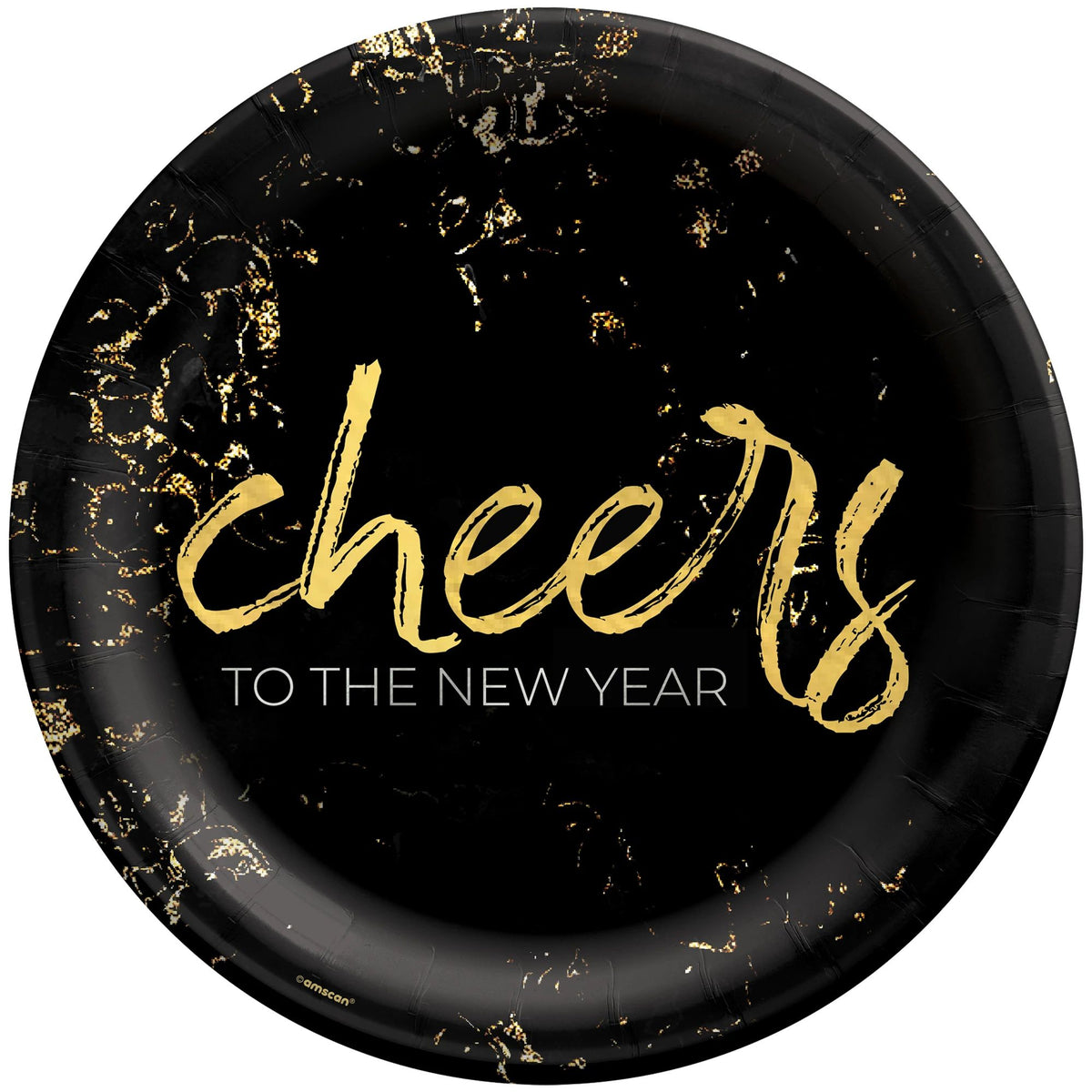 Cheers For The New Year 6 3/4" Round Paper Plates 20 per package