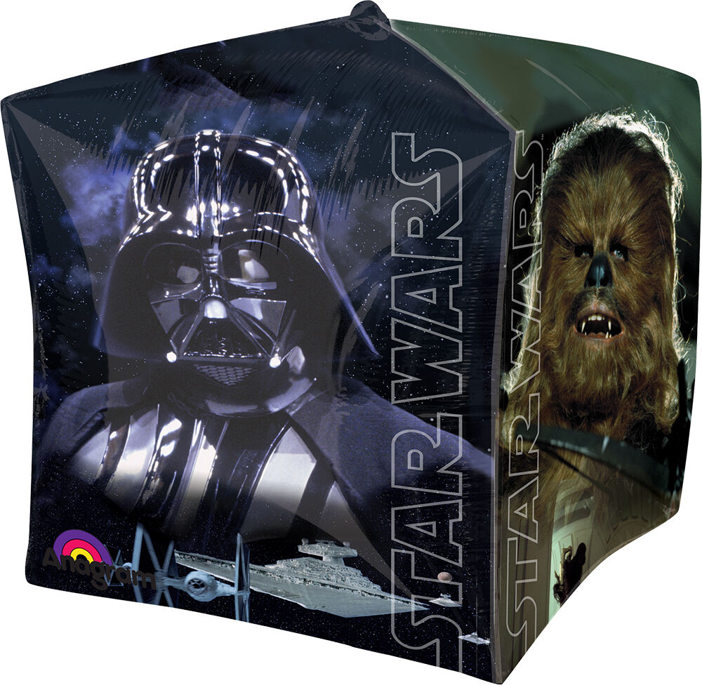 Star Wars Cubez Balloon featuring a cube-shaped design with four character sides, in Manahawkin, NJ at Party Fair.
