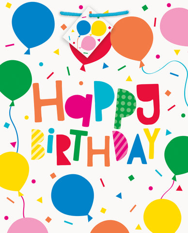 Colorful Balloons Large Gift Bag