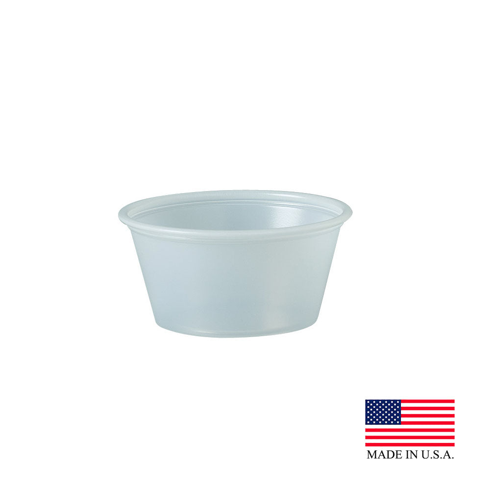 Translucent 2 oz. Plastic Souffle Cup 250 per package Product code P200N