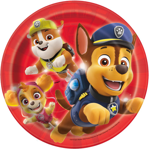 Paw Patrol Round 7" Dessert Paper Plates 8ct