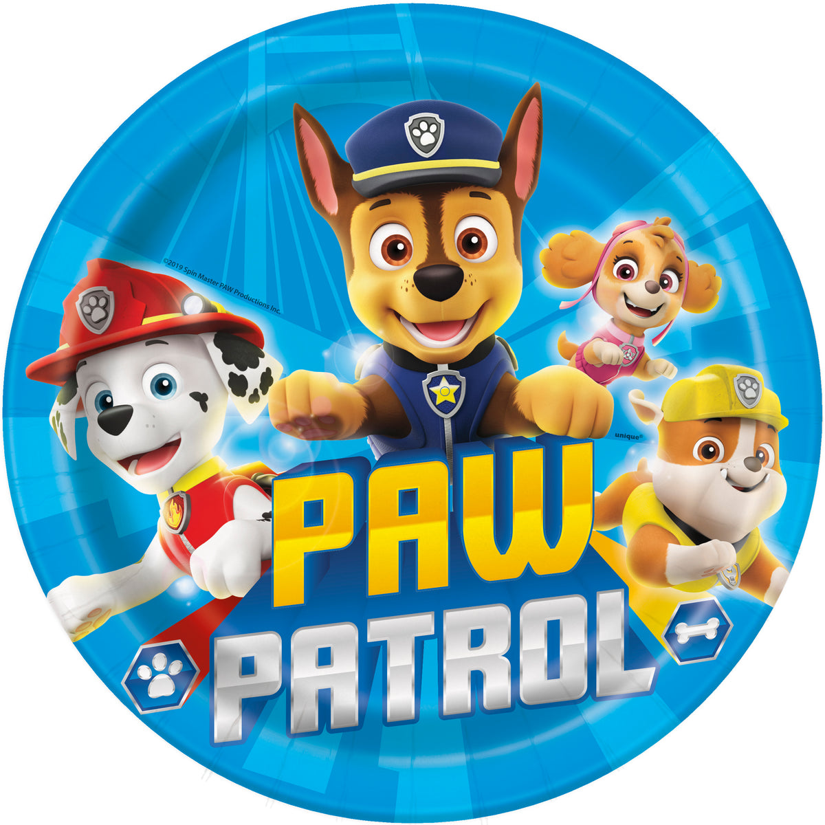 Paw Patrol Round 9" Dinner Plates – Kids Party Plates for Birthdays & Paw Patrol Theme Parties