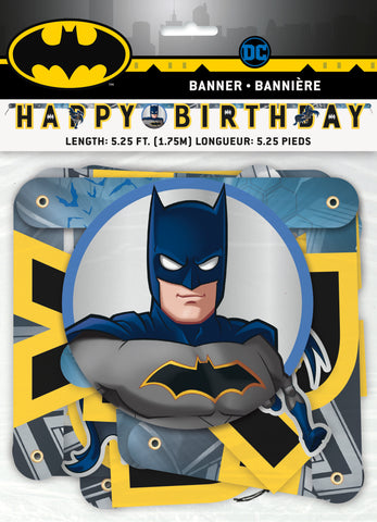 Batman Large Jointed Happy Birthday Banner