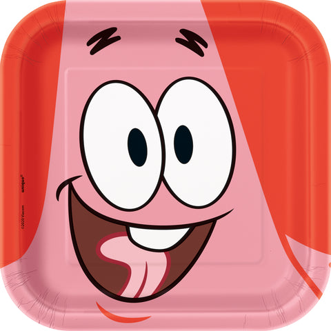 SpongeBob SquarePants 7" Square Dessert Plates 8ct – Kids Birthday Party Plates