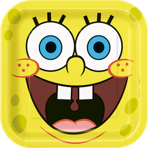 SpongeBob SquarePants Square 9 Dinner Plates  8ct"
