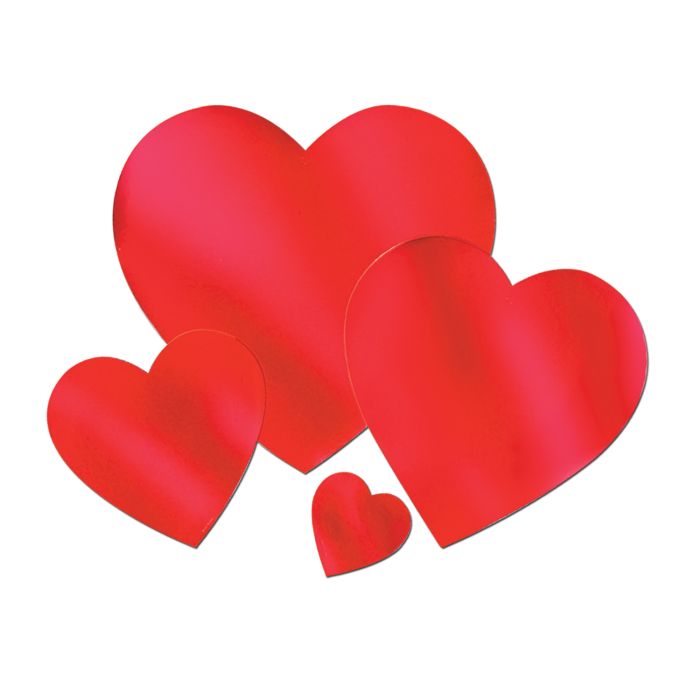 Valentine Foil Heart 2 sided 15" Cutout 1 per package