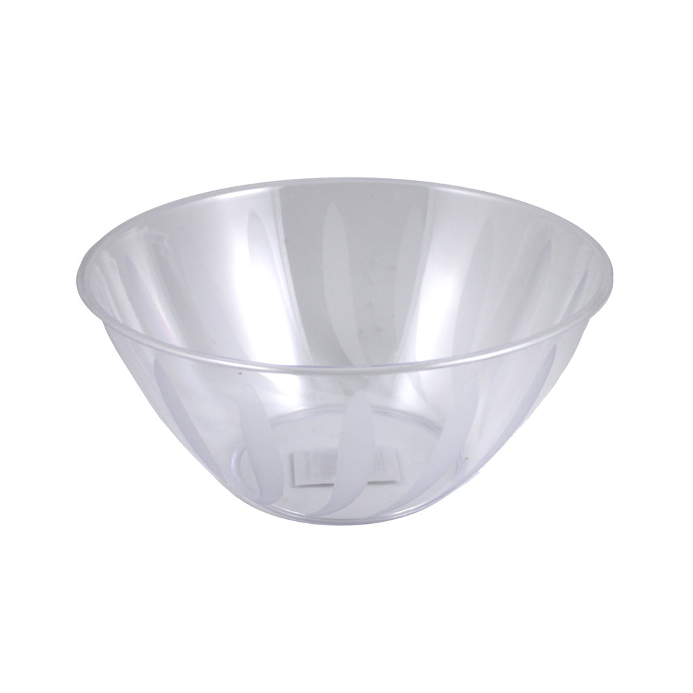 Clear 164 oz swirl serving bowl