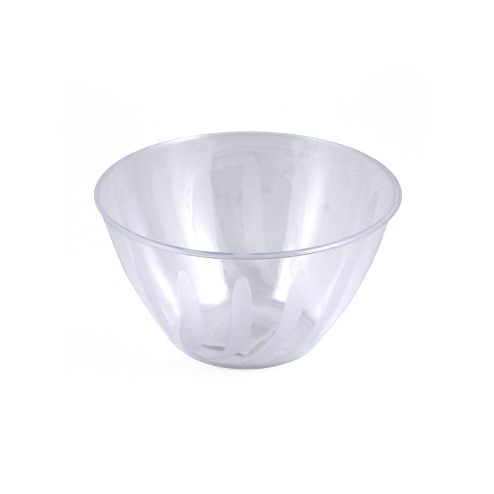 Clear 24oz swirl serving bowl