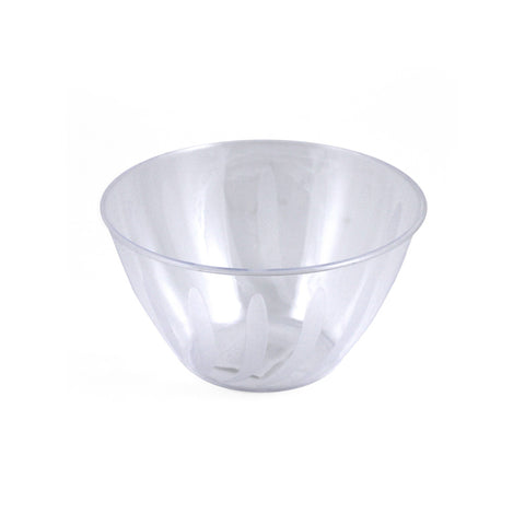 Clear 24oz swirl serving bowl