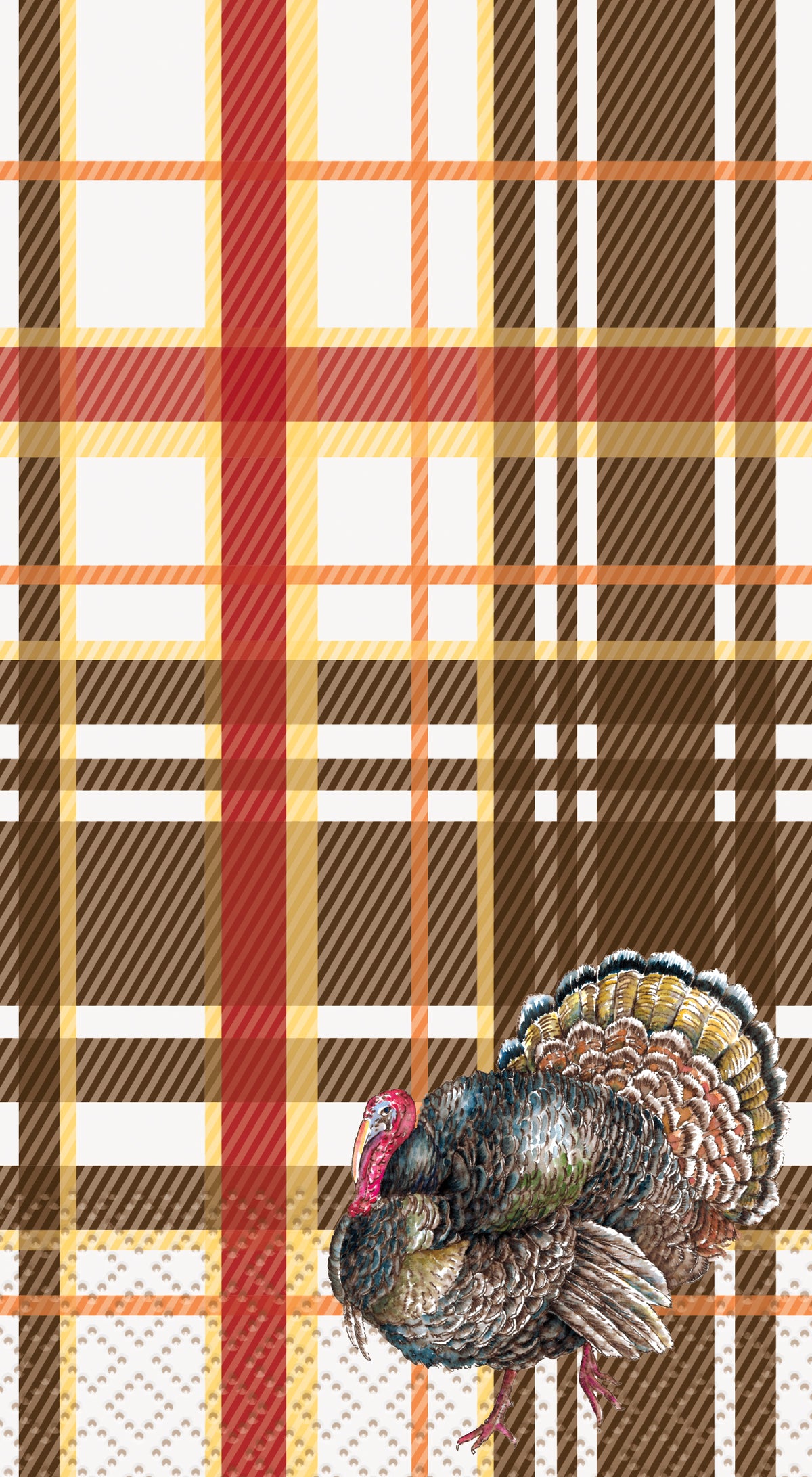 Plaid Turkey Guest Towels – 16ct | Thanksgiving Paper Hand Towels for Fall Parties & Bathroom or Table Decor
