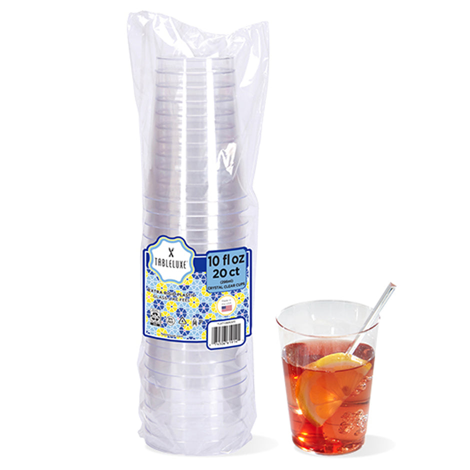 Clear 10 oz. Plastic Tumbler 20 per pack  Manahawkin Party Fair