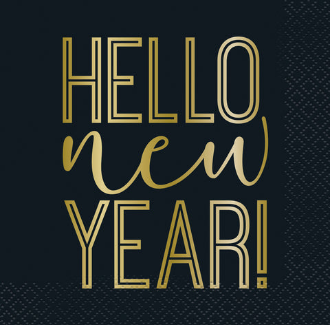 New Year’s Eve Beverage Napkins 16ct – Roaring New Years Paper Party Napkins