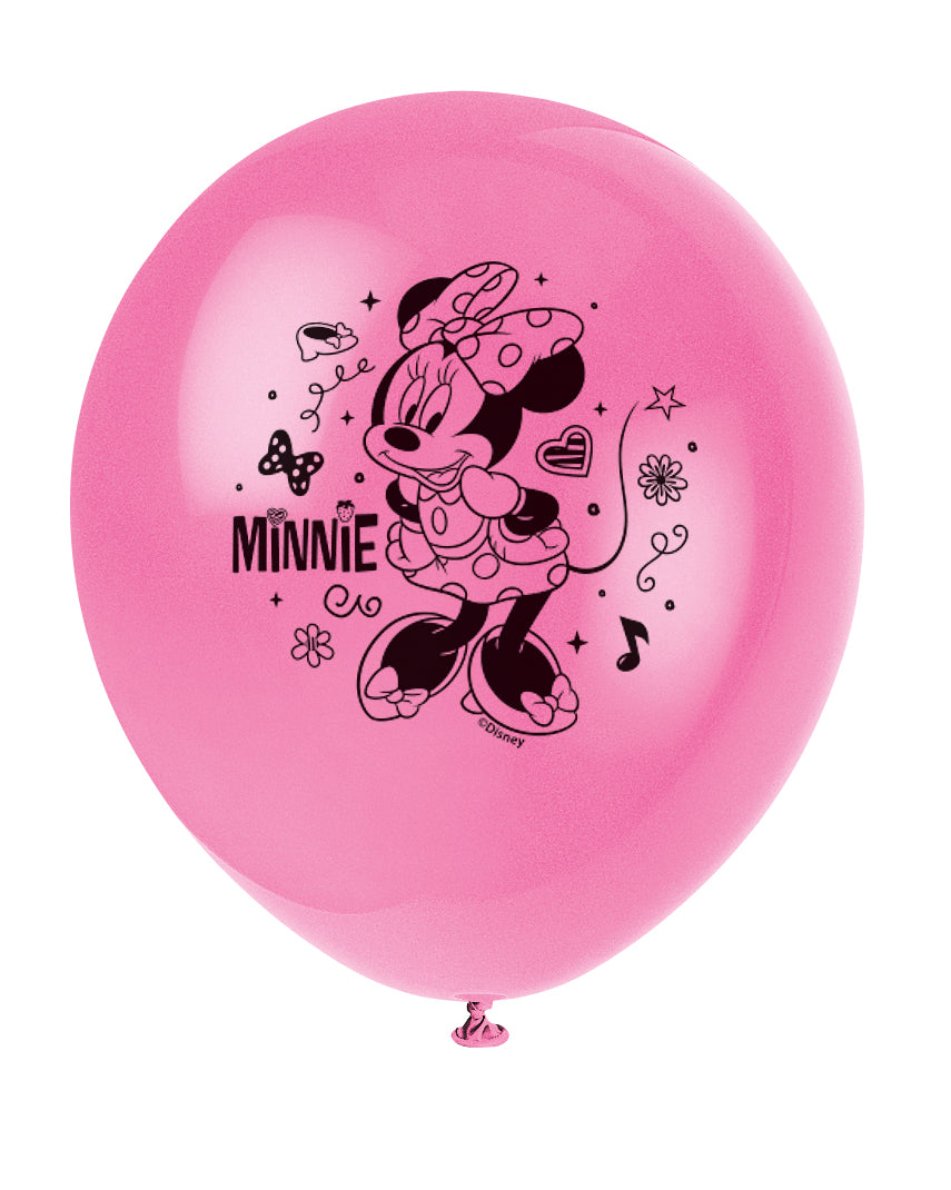 Disney Iconic Minnie Mouse 12 Latex Balloons  8ct"