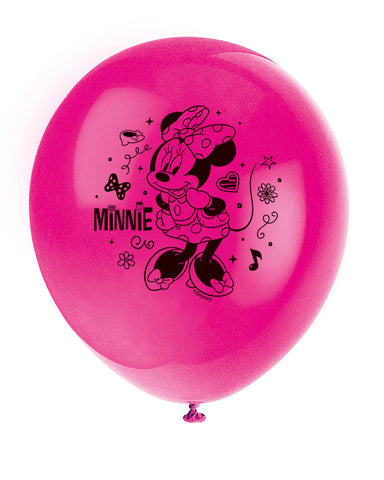 Disney Iconic Minnie Mouse 12 Latex Balloons  8ct"