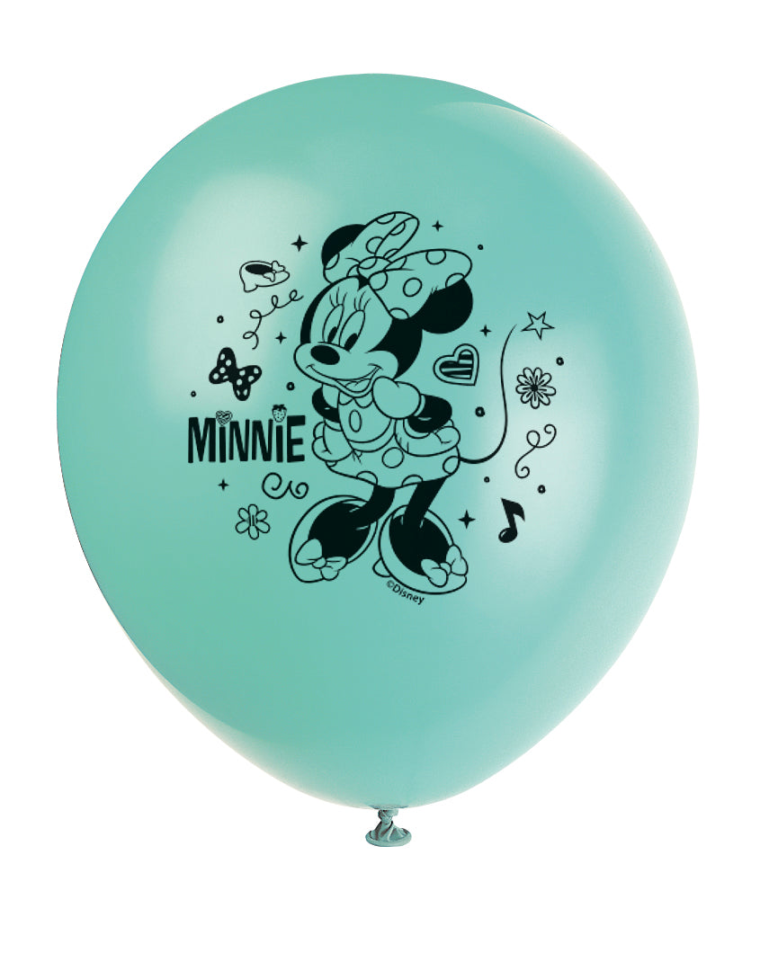 Disney Iconic Minnie Mouse 12 Latex Balloons  8ct"