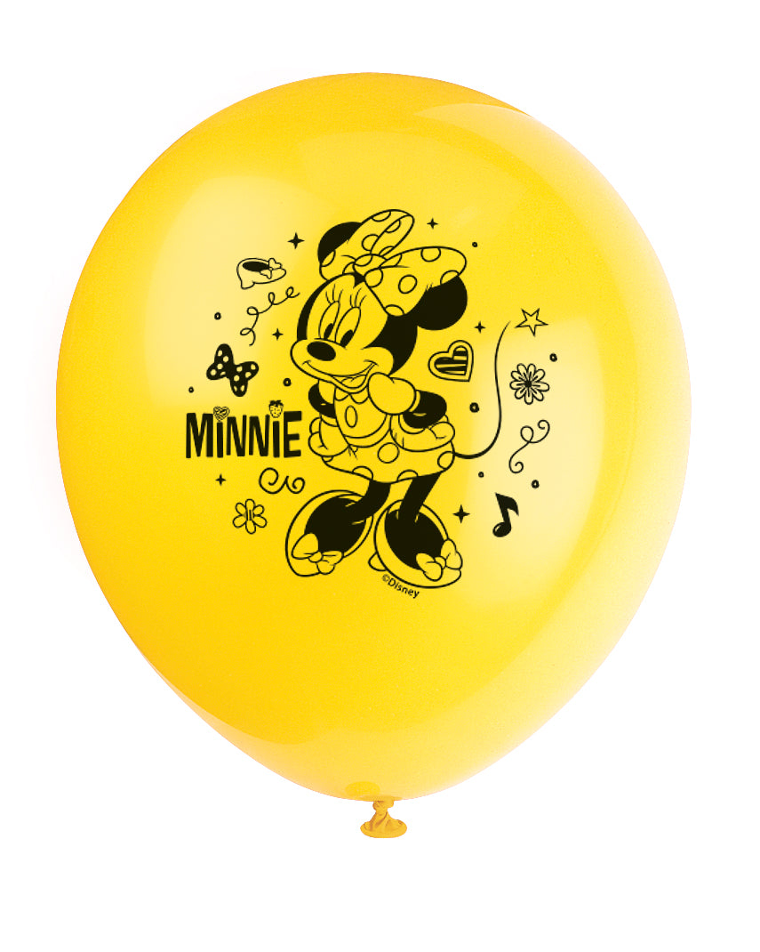 Disney Iconic Minnie Mouse 12 Latex Balloons  8ct"