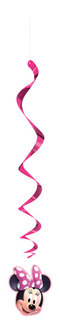 Disney Iconic Minnie Mouse Hanging Swirl Decorations  26  3ct"