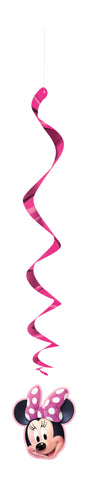 Disney Iconic Minnie Mouse Hanging Swirl Decorations  26  3ct"