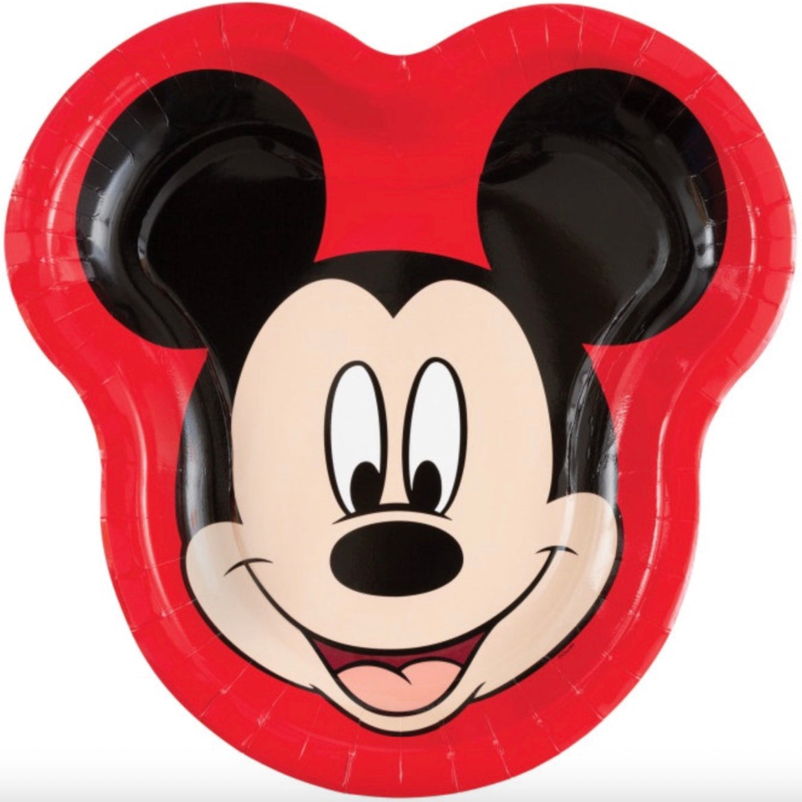 Disney Mickey Mouse Shaped 9 Dinner Plates  8ct"