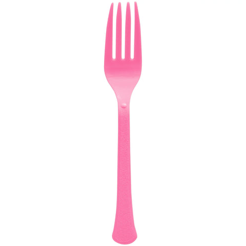 Bright Pink Forks 50-Count Heavyweight Forks
