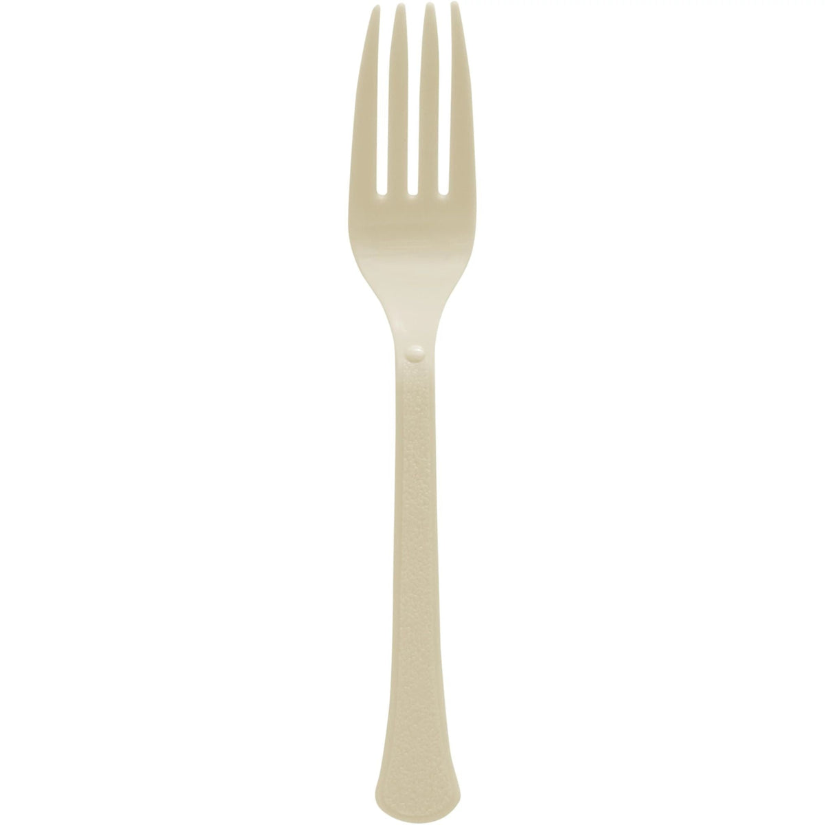 Vanilla Cream Forks -50 Count Heavyweight PP( Polypropylene) Forks