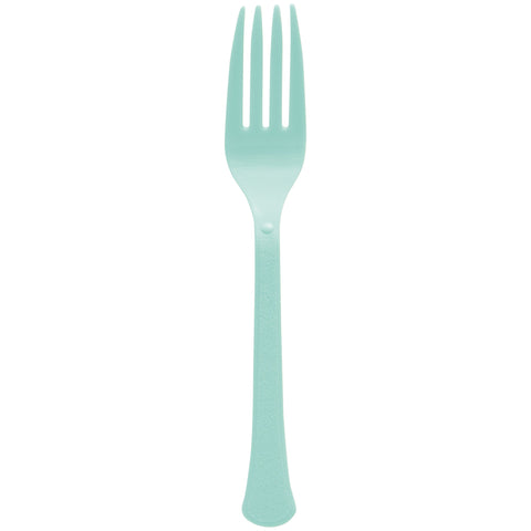 Robin's Egg Blue Forks - 50 Count Heavyweight PP( Polypropylene) Plastic Forks