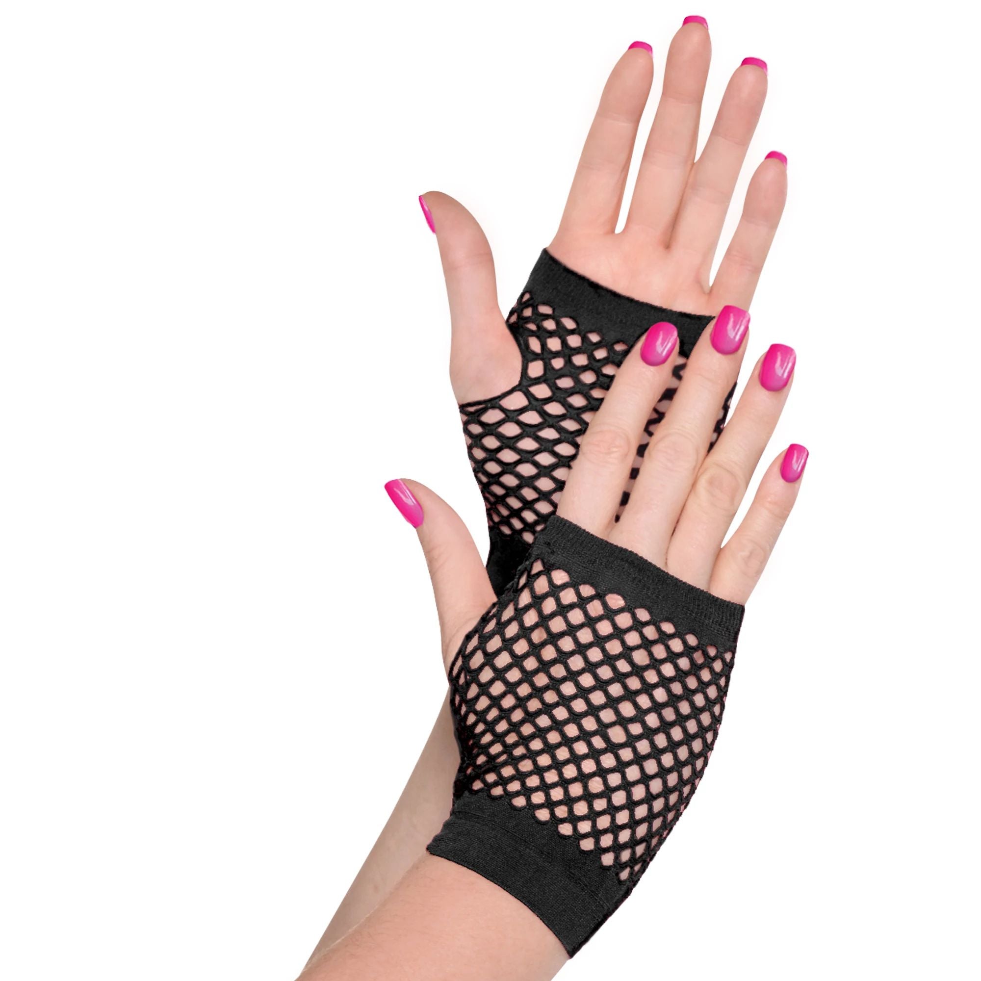 Black Short Fishnet Fingerless gloves