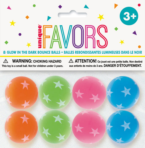 Glow in the Dark Bounce Ball Favors  8ct