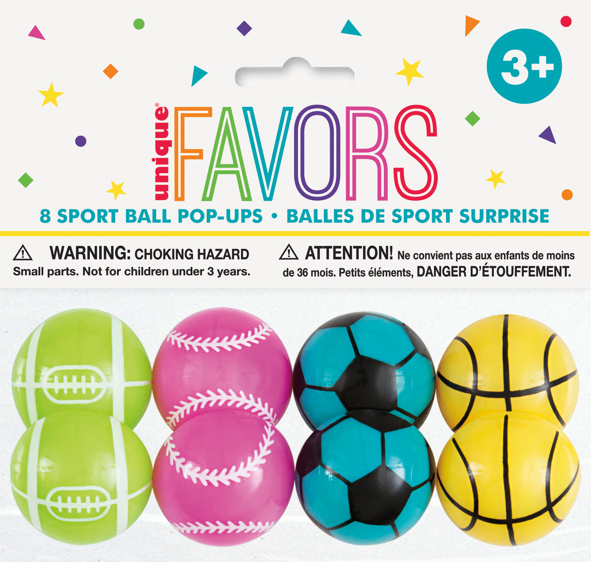 Sports Ball Pop Up Favors  8ct