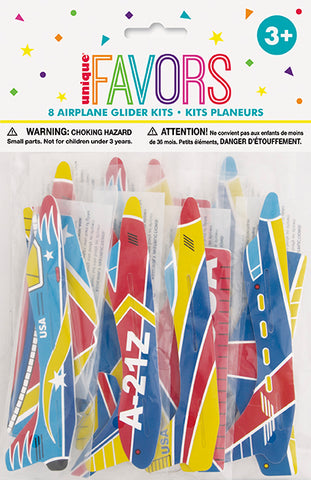 Airplane Glider Kit Party Favors 8 Per Package