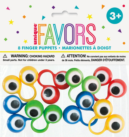 Googly Eyes Finger Puppet Favors  8ct