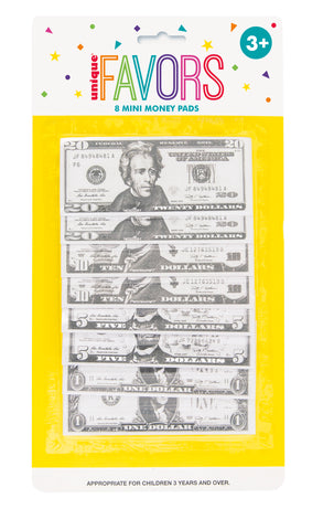 Mini Money Pad Favors  8ct