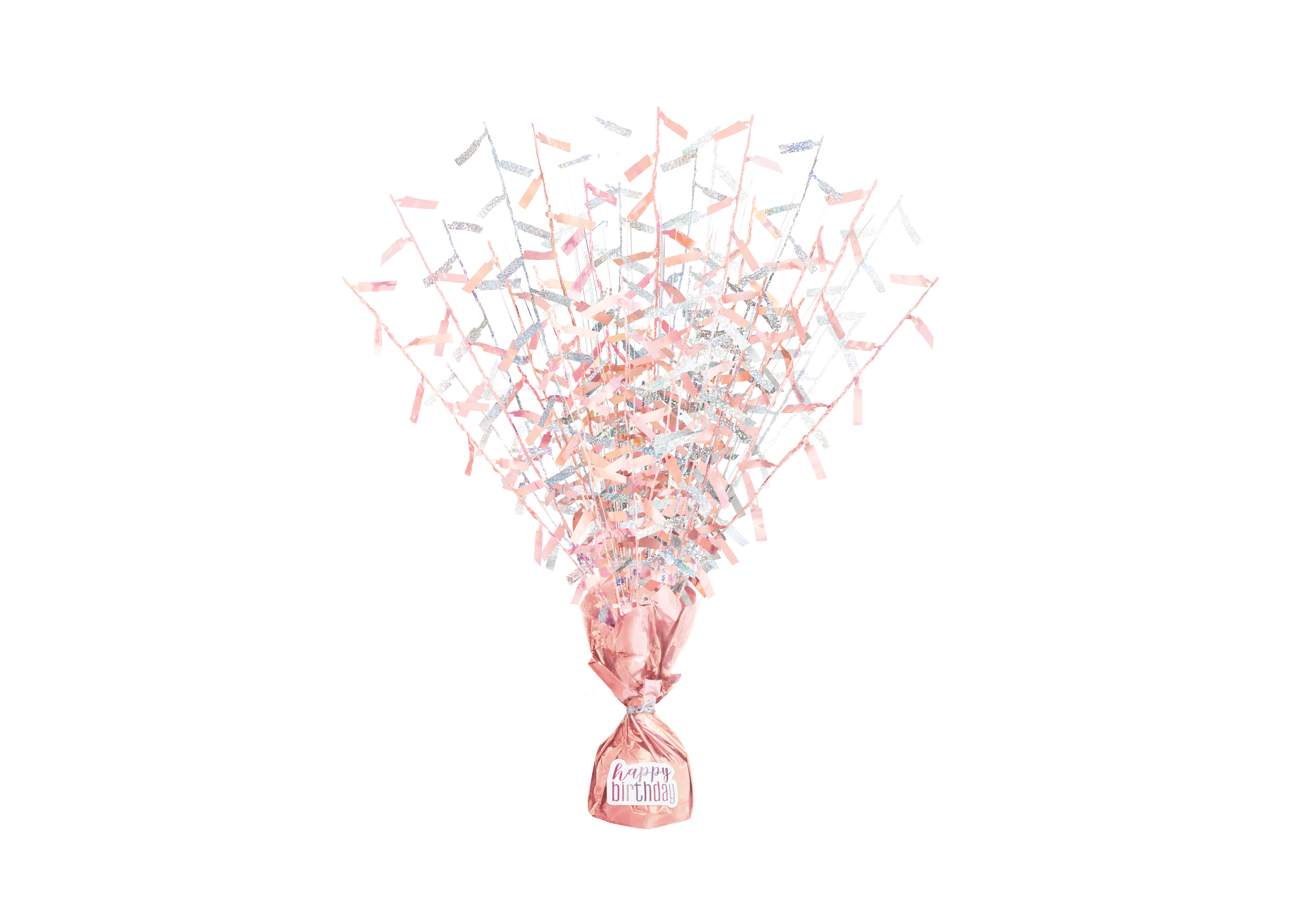 Birthday Glitz Rose Gold Balloon Weight Centerpiece