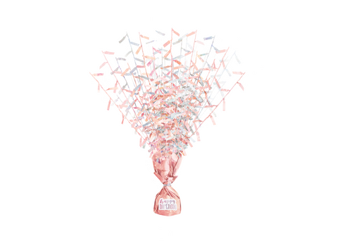 Birthday Glitz Rose Gold Balloon Weight Centerpiece