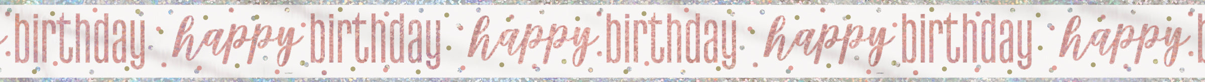 Happy Birthday Banner – 9ft Rose Gold Foil Glitz Party Decoration