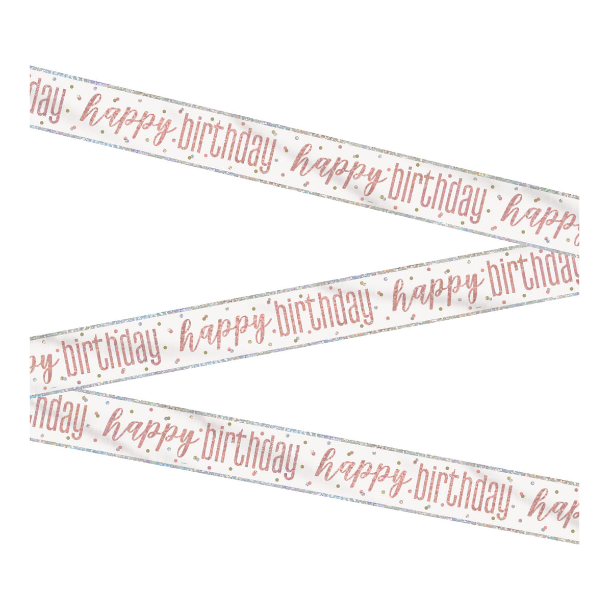 Happy Birthday Banner – 9ft Rose Gold Foil Glitz Party Decoration