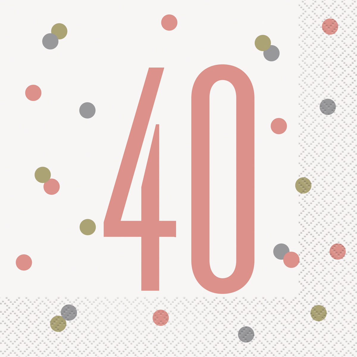 16 Glitz Rose Gold Luncheon Napkins "40"