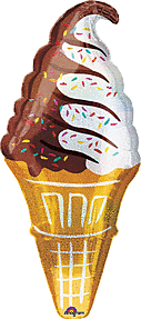 Ice Cream Cone 41" Mylar Balloon