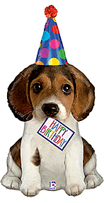 Birthday Puppy 41" Mylar Balloon